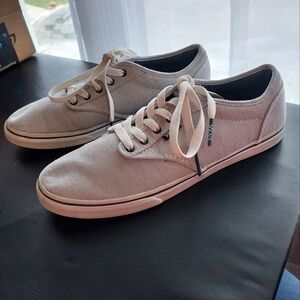 Vans Off The Wall Classic Grey Striped Skater Sneakers Women's 8